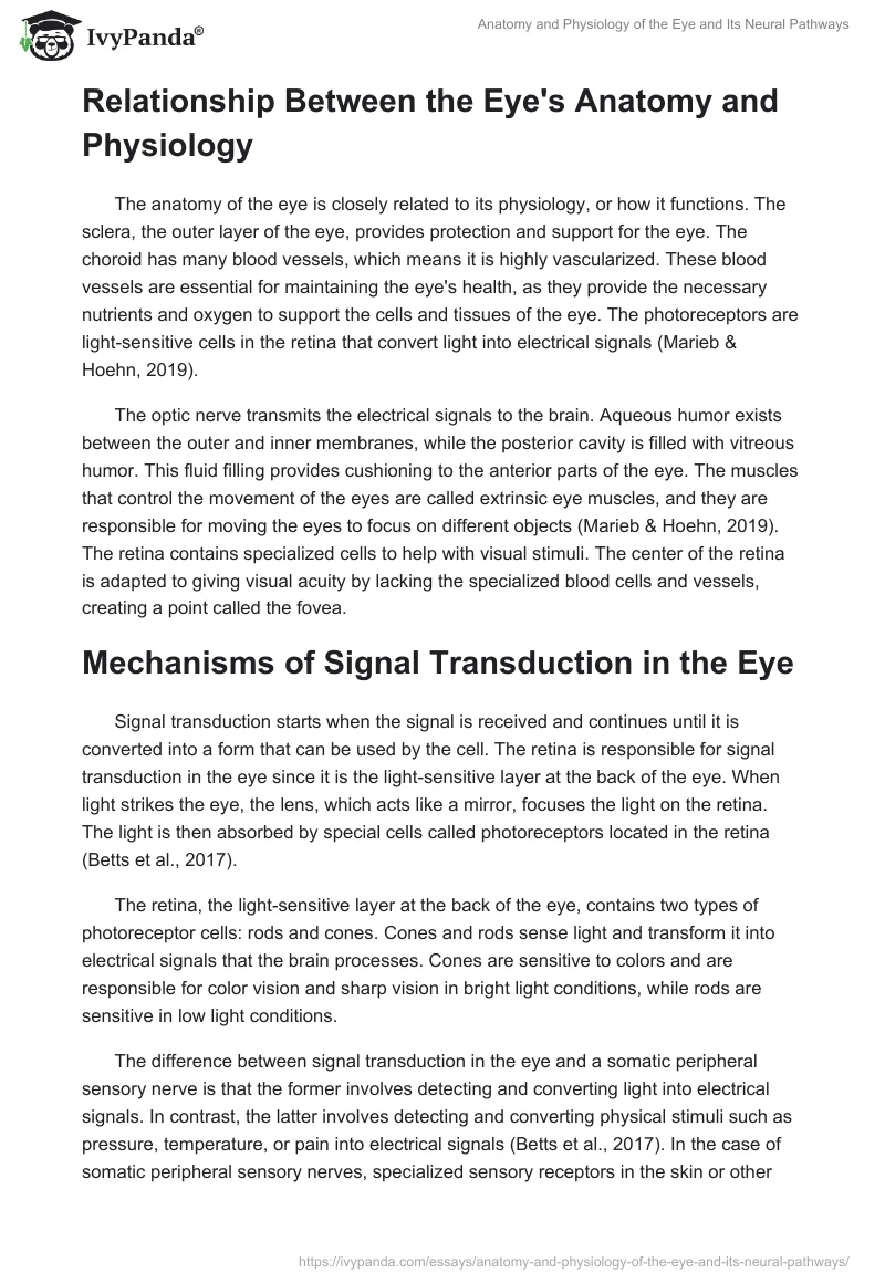 Anatomy and Physiology of the Eye and Its Neural Pathways. Page 2