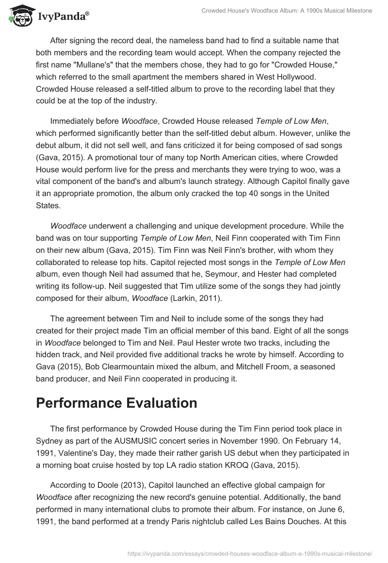 Crowded House's "Woodface" Album: A 1990s Musical Milestone. Page 2
