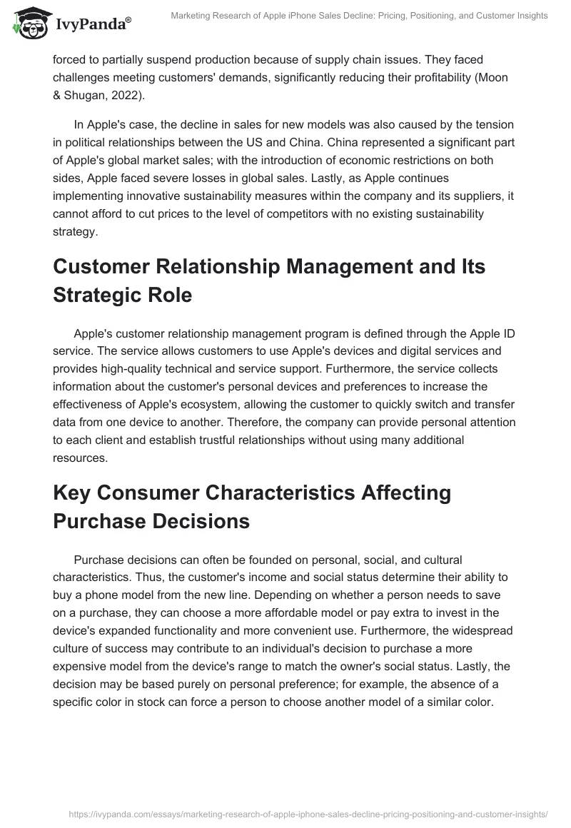Marketing Research of Apple iPhone Sales Decline: Pricing, Positioning, and Customer Insights. Page 2