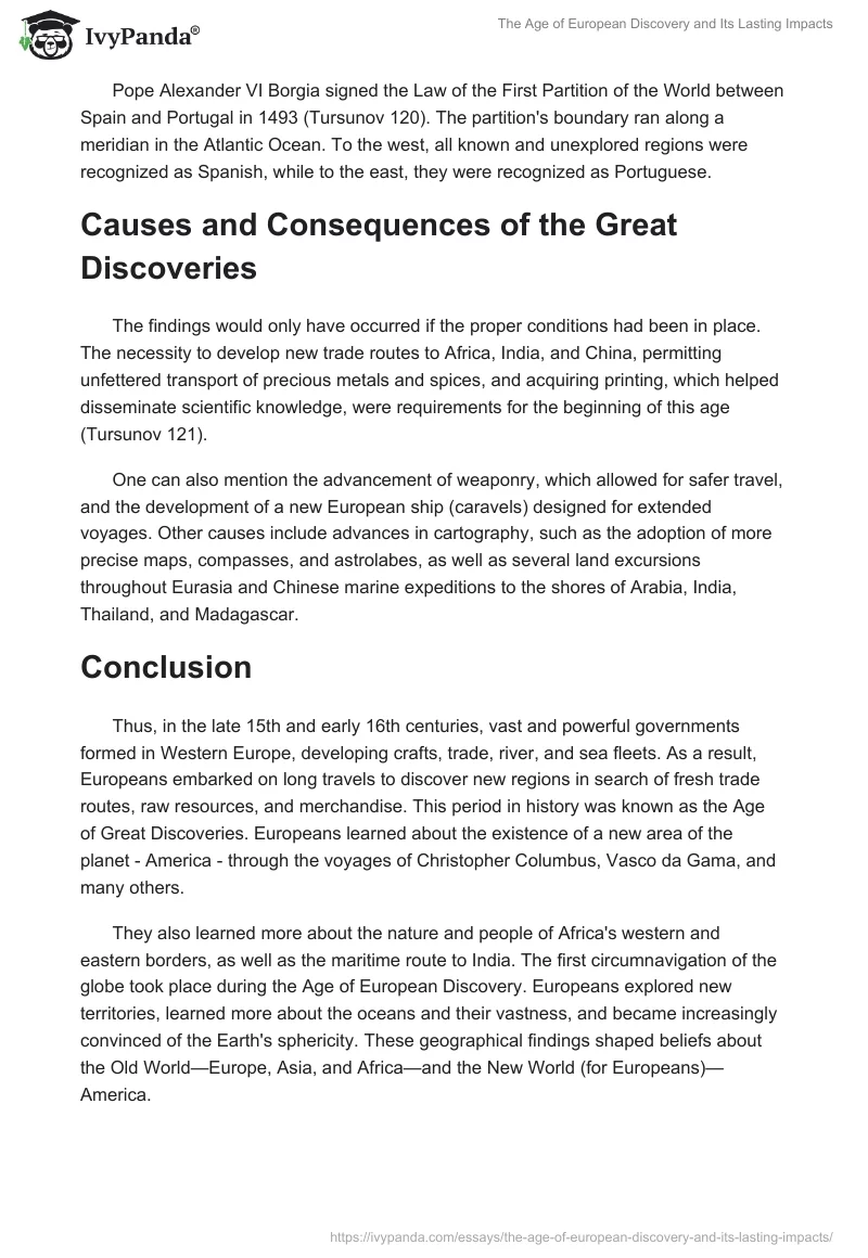 The Age of European Discovery and Its Lasting Impacts. Page 2