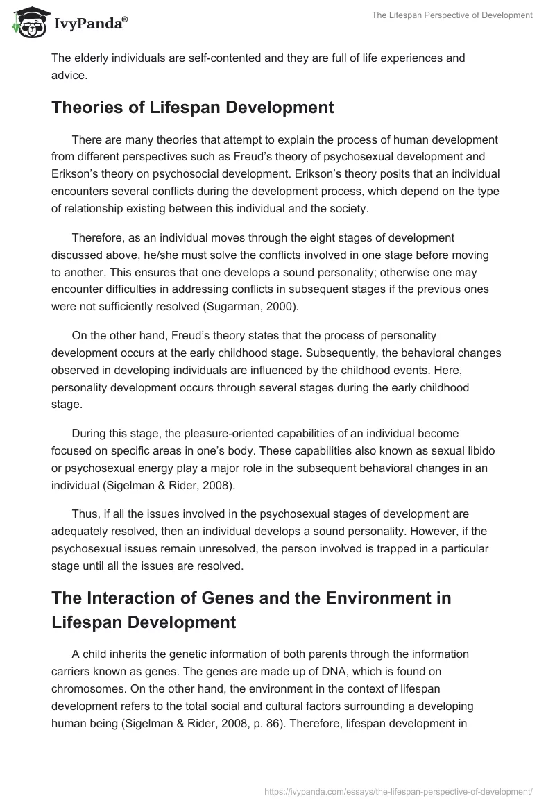 The Lifespan Development Perspective. Page 3