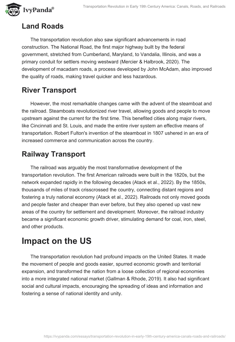 Transportation Revolution in Early 19th Century America: Canals, Roads, and Railroads. Page 2
