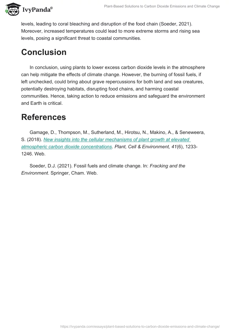 Plant-Based Solutions to Carbon Dioxide Emissions and Climate Change. Page 2