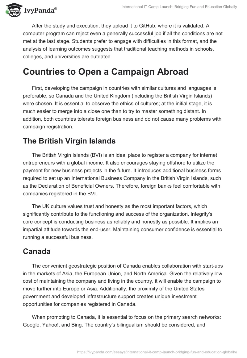 International IT Camp Launch: Bridging Fun and Education Globally. Page 2