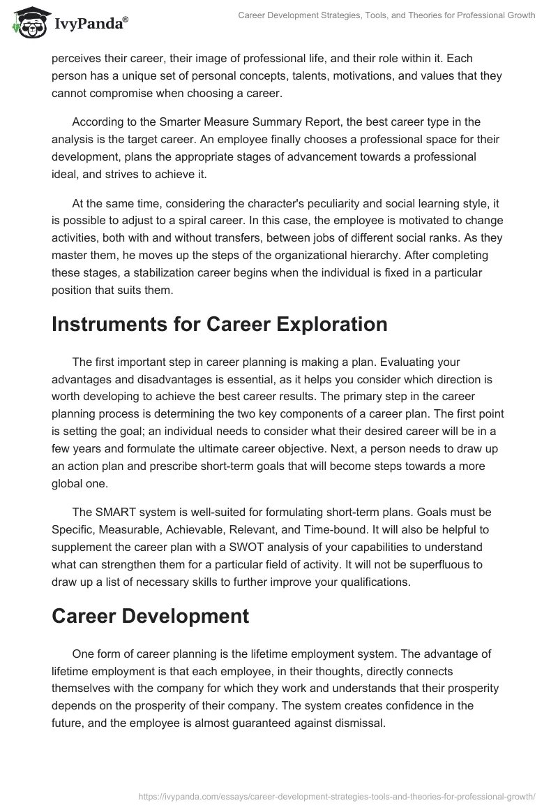 Career Development Strategies, Tools, and Theories for Professional Growth. Page 2
