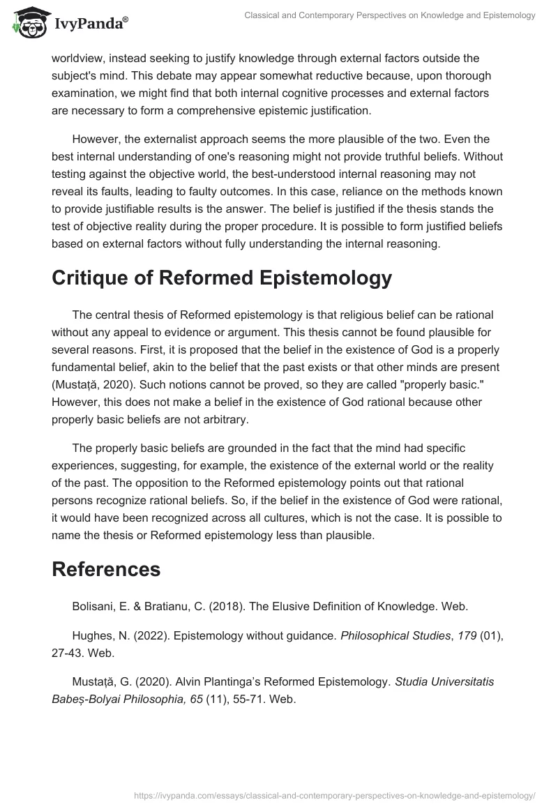 Classical and Contemporary Perspectives on Knowledge and Epistemology. Page 2