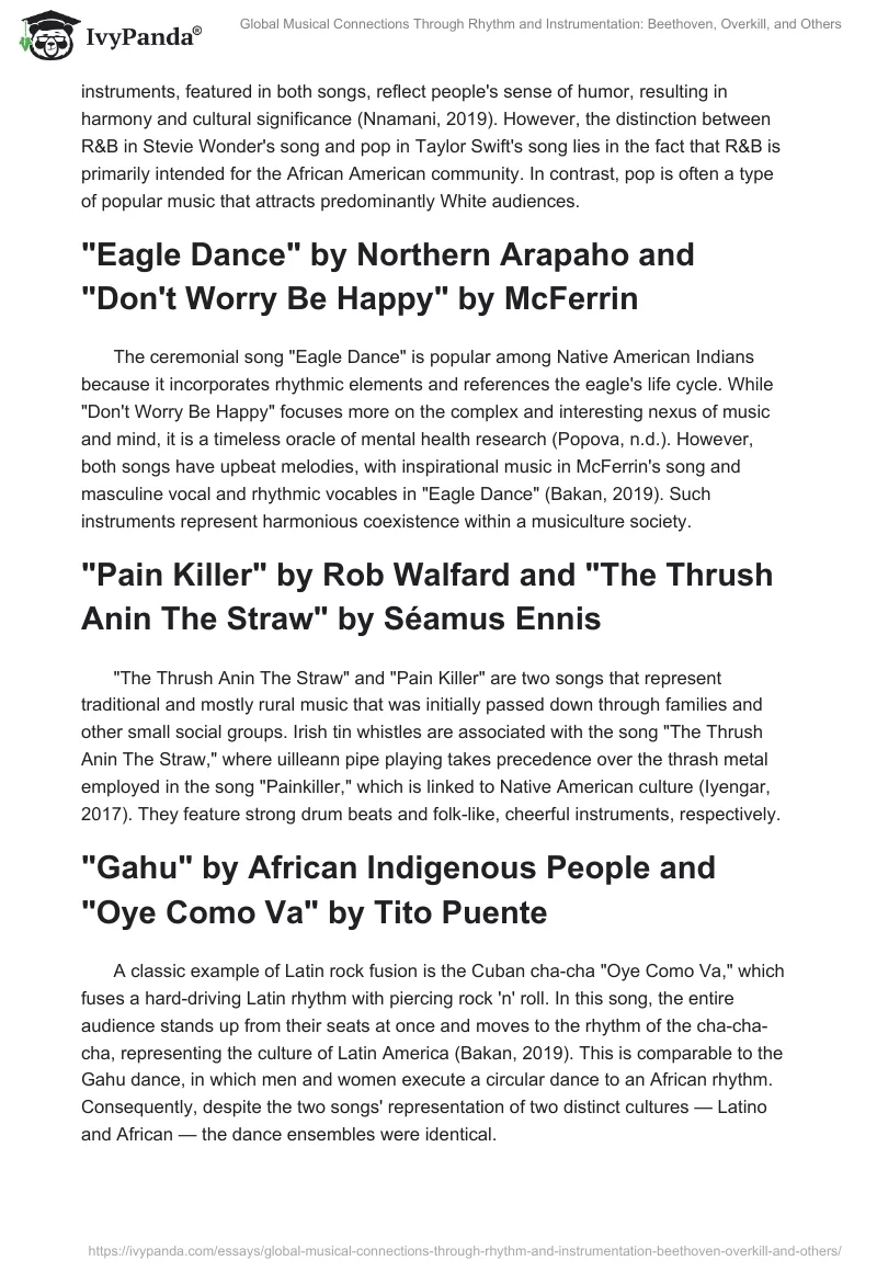 Global Musical Connections Through Rhythm and Instrumentation: Beethoven, Overkill, and Others. Page 2