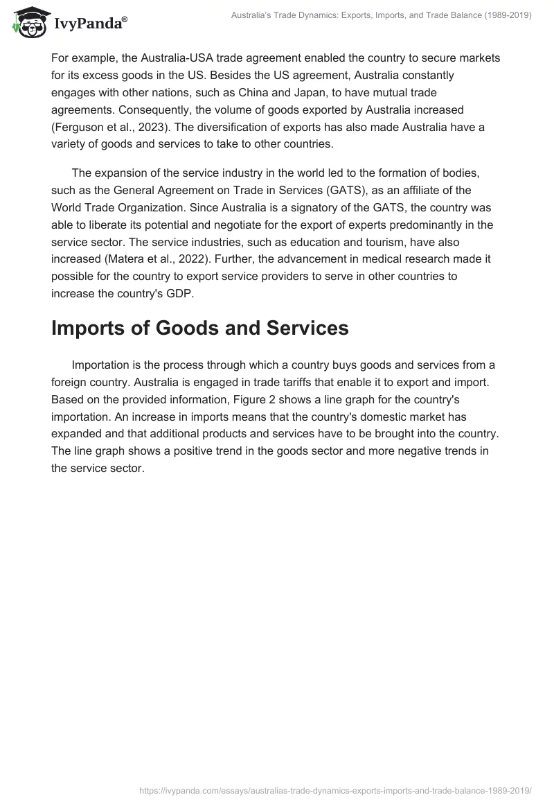 Australia’s Trade Dynamics: Exports, Imports, and Trade Balance (1989-2019). Page 2