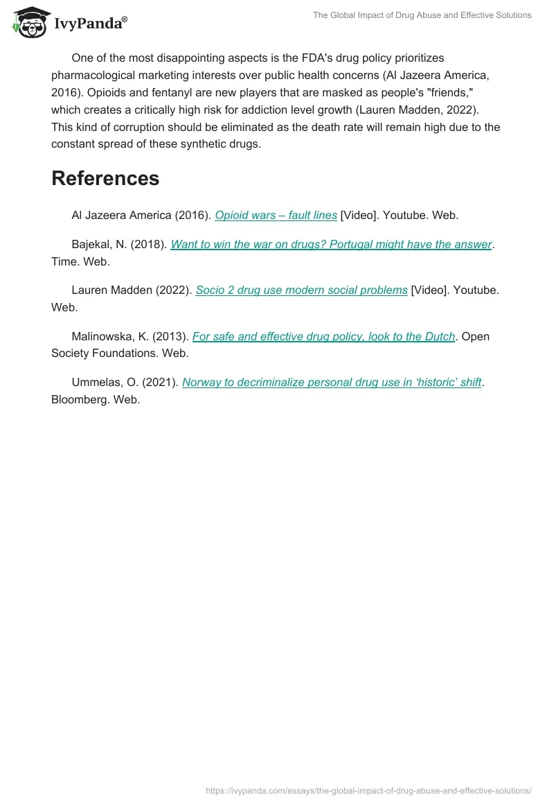 The Global Impact of Drug Abuse and Effective Solutions. Page 2