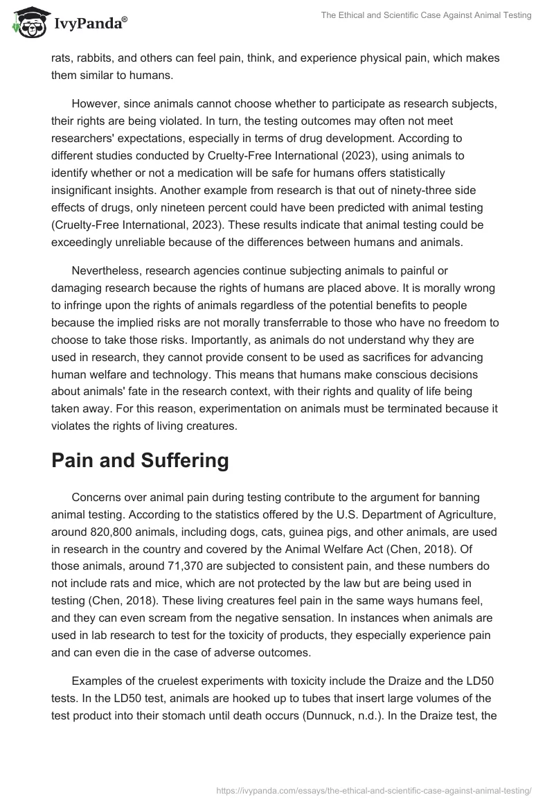 The Ethical and Scientific Case Against Animal Testing. Page 2