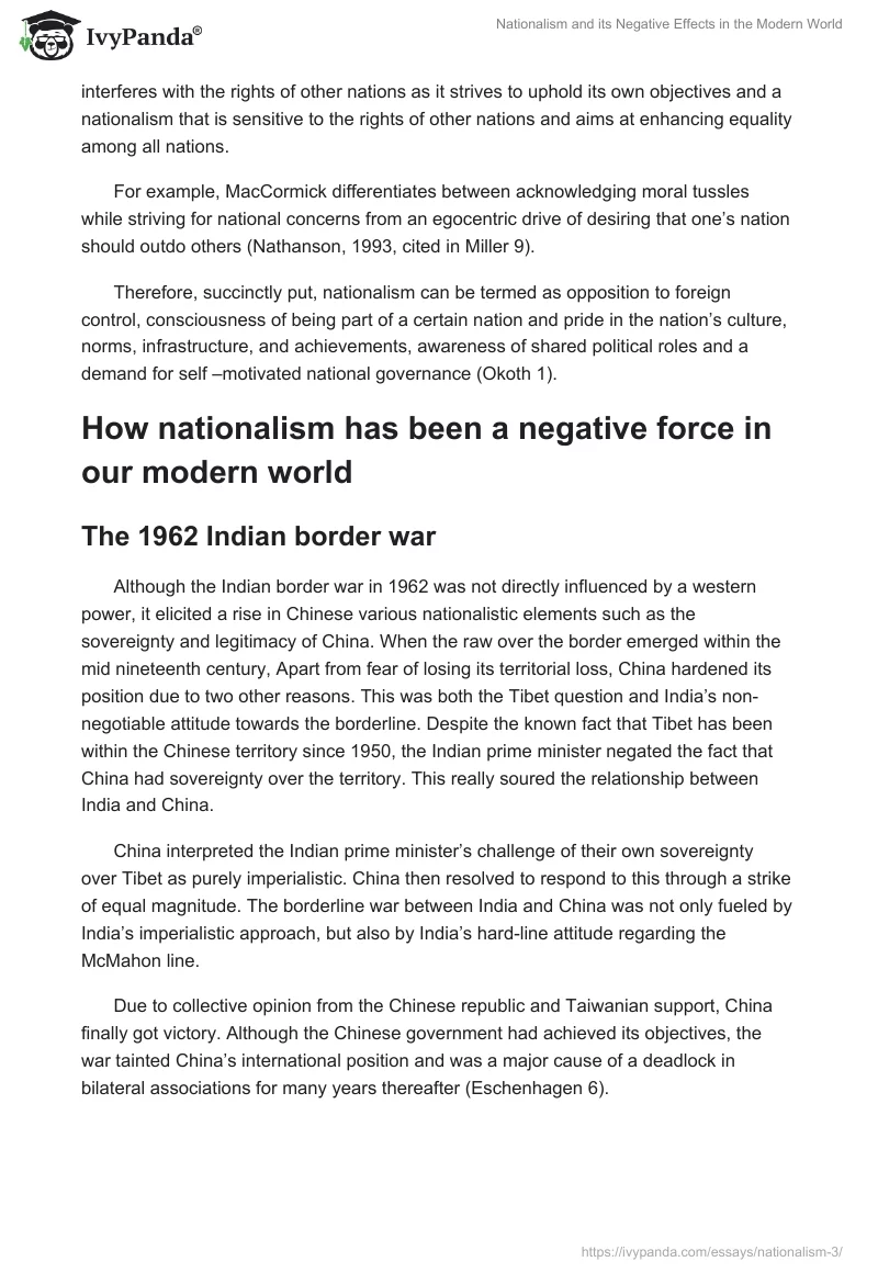 Nationalism and Its Negative Effects in the Modern World. Page 3