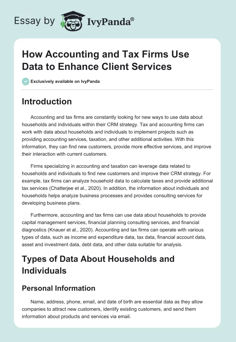 How Accounting and Tax Firms Use Data to Enhance Client Services. Page 1