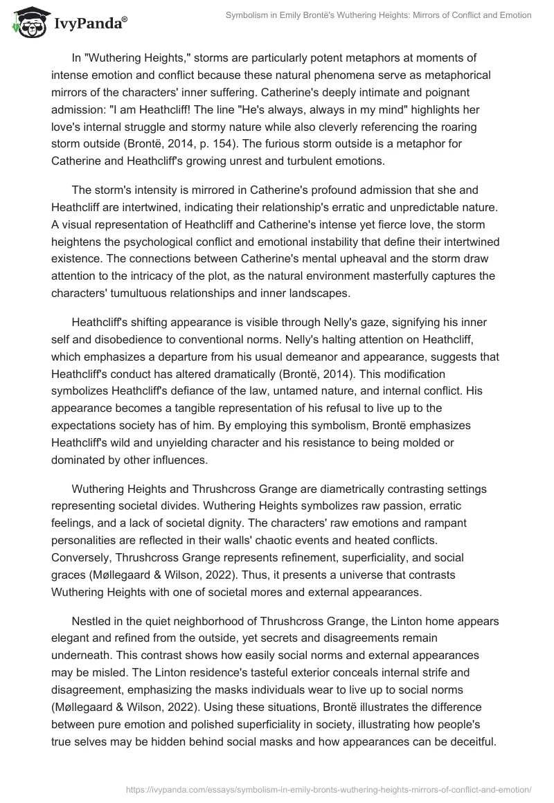 Symbolism in Emily Brontë's Wuthering Heights: Mirrors of Conflict and Emotion. Page 2