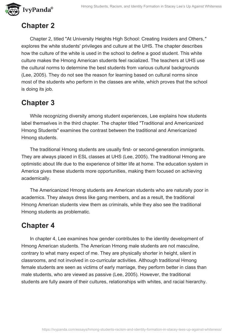 Hmong Students, Racism, and Identity Formation in Stacey Lee’s Up Against Whiteness. Page 2