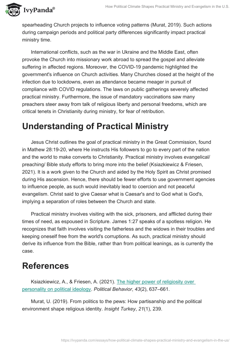 How Political Climate Shapes Practical Ministry and Evangelism in the U.S.. Page 2
