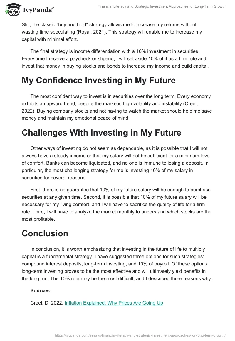 Financial Literacy and Strategic Investment Approaches for Long-Term Growth. Page 2