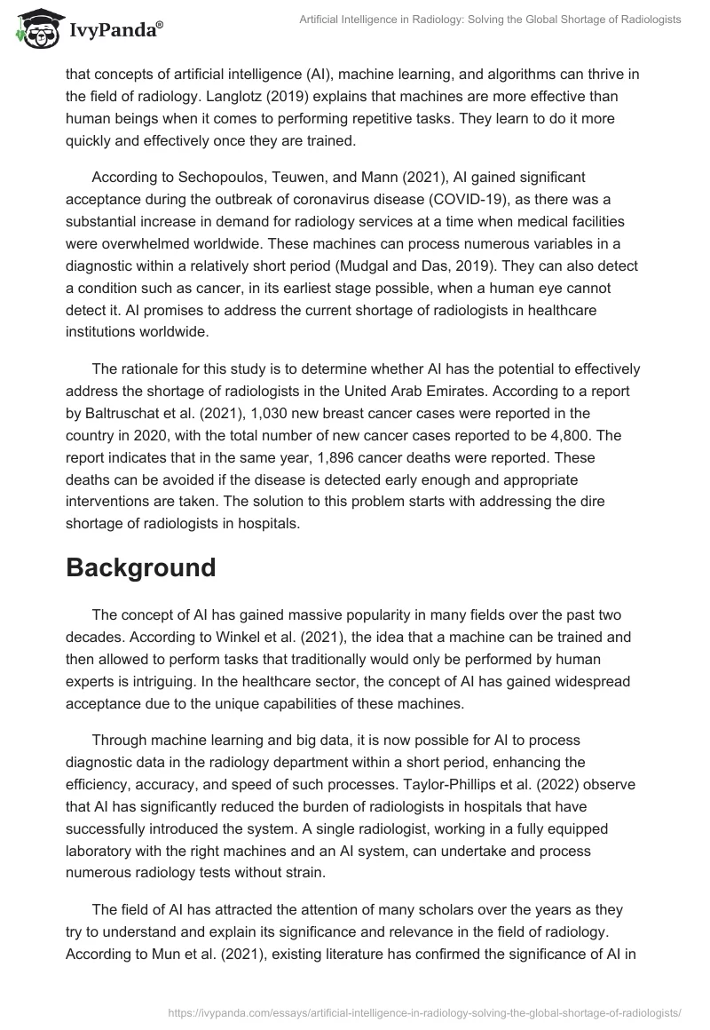 Artificial Intelligence in Radiology: Solving the Global Shortage of Radiologists. Page 2