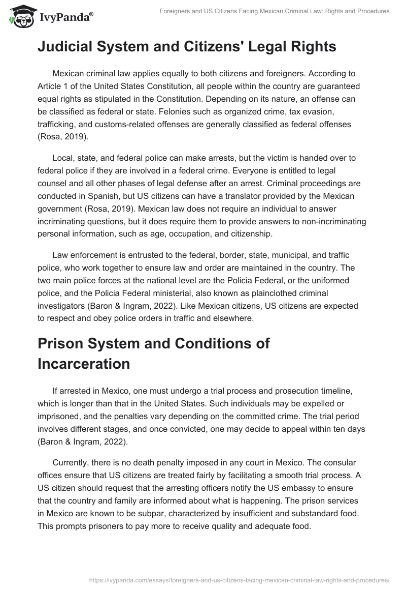 Foreigners and US Citizens Facing Mexican Criminal Law: Rights and Procedures. Page 2