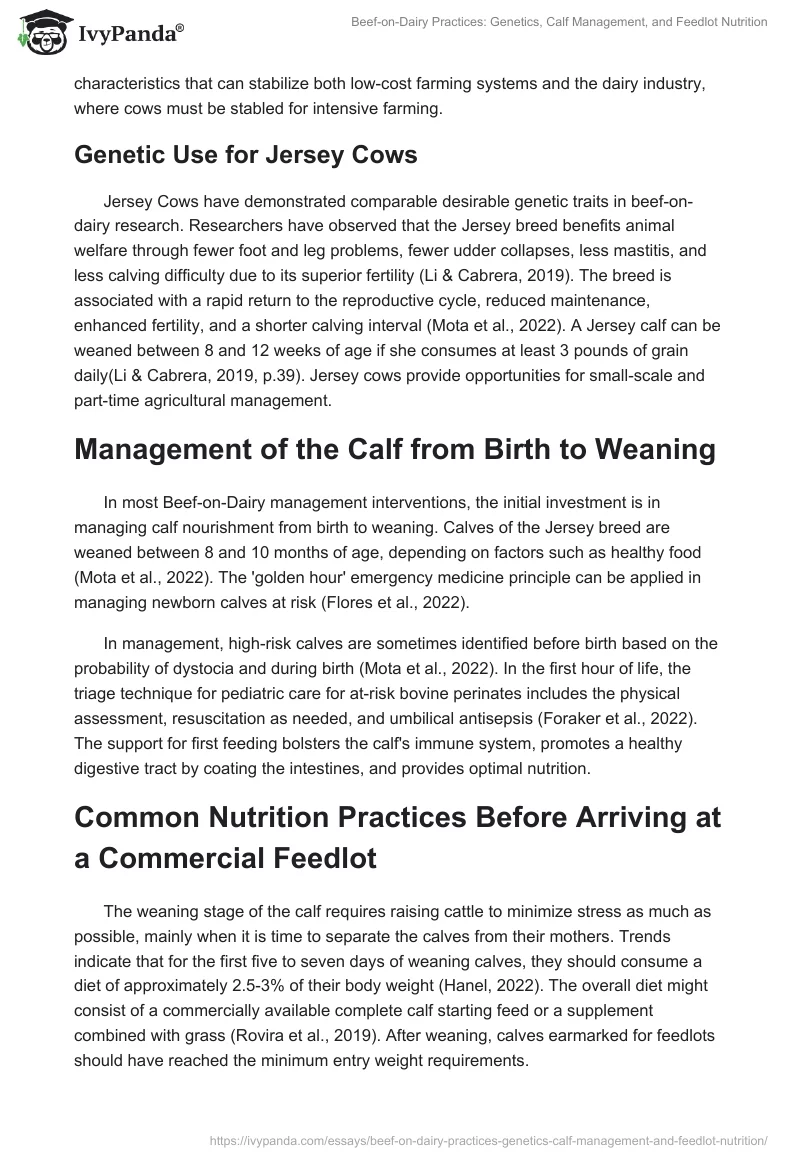 Beef-on-Dairy Practices: Genetics, Calf Management, and Feedlot Nutrition. Page 2