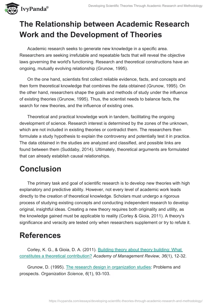 Developing Scientific Theories Through Academic Research and Methodology. Page 2