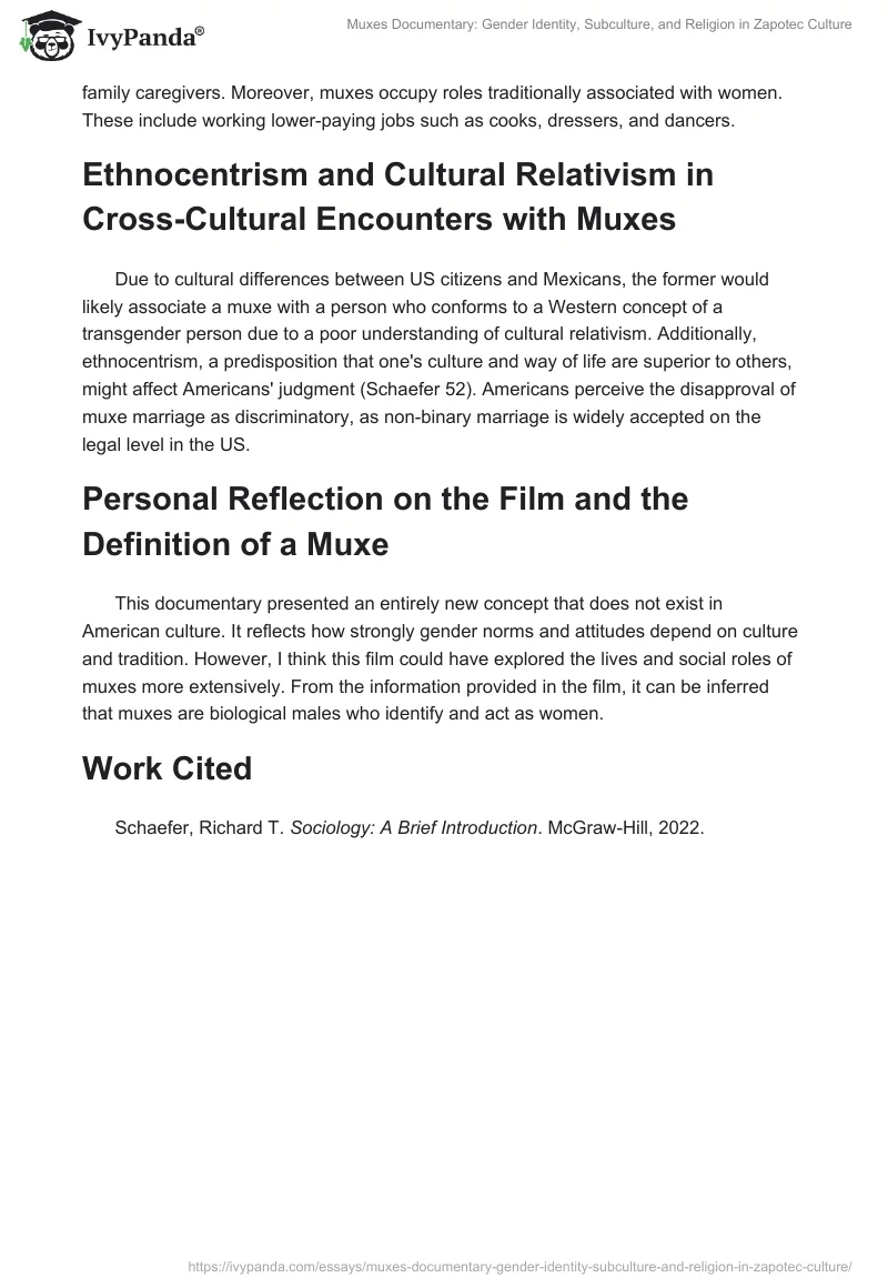 Muxes Documentary: Gender Identity, Subculture, and Religion in Zapotec Culture. Page 2
