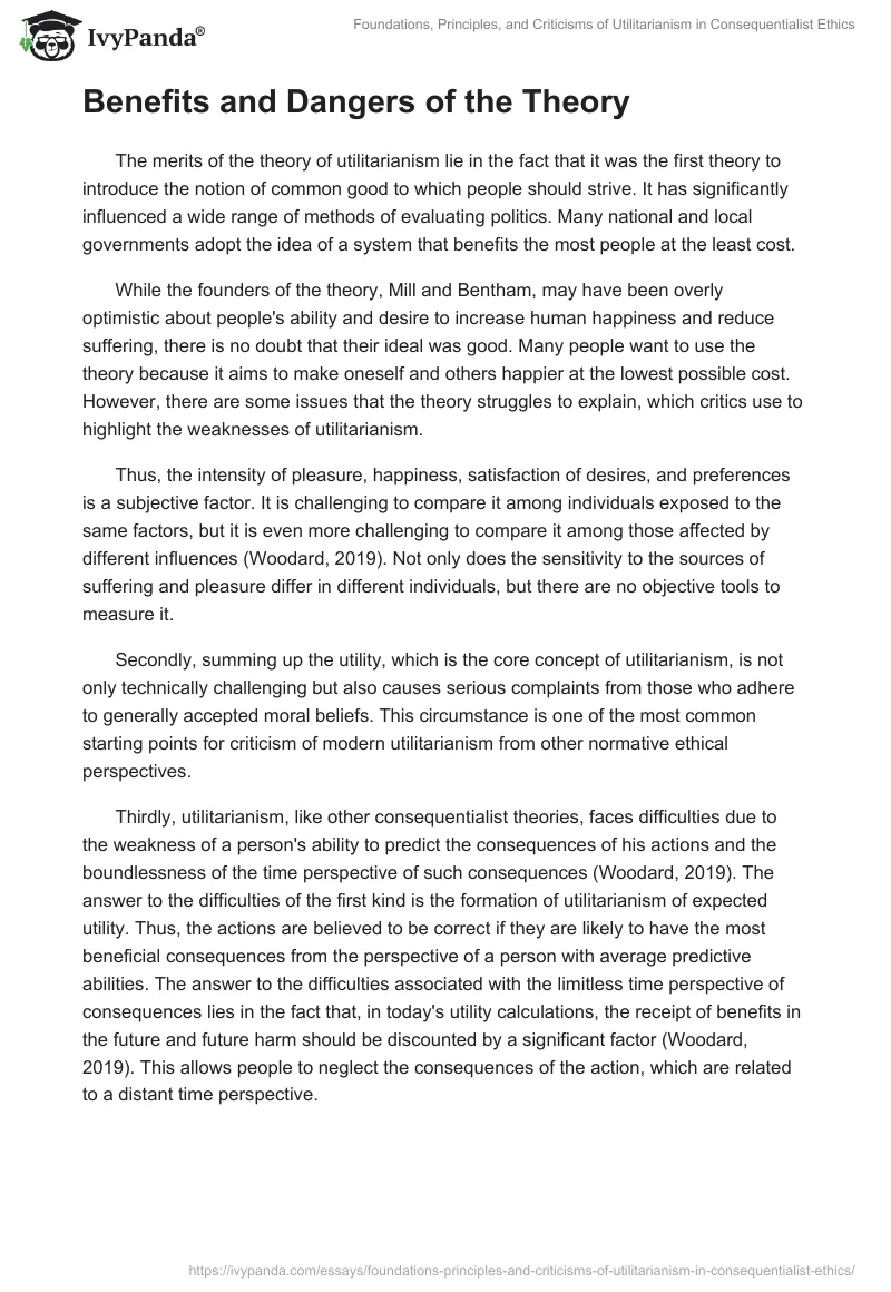 Foundations, Principles, and Criticisms of Utilitarianism in Consequentialist Ethics. Page 2