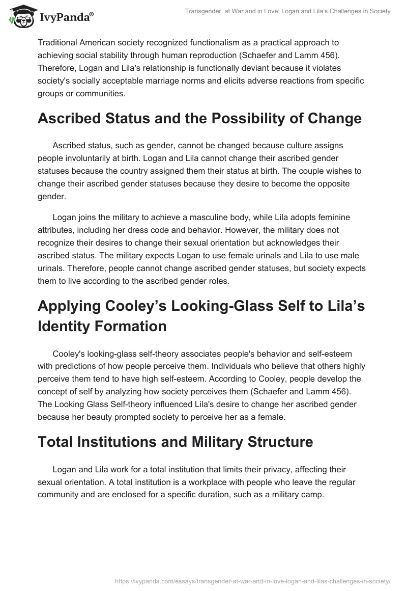 Transgender, at War and in Love: Logan and Lila’s Challenges in Society. Page 2