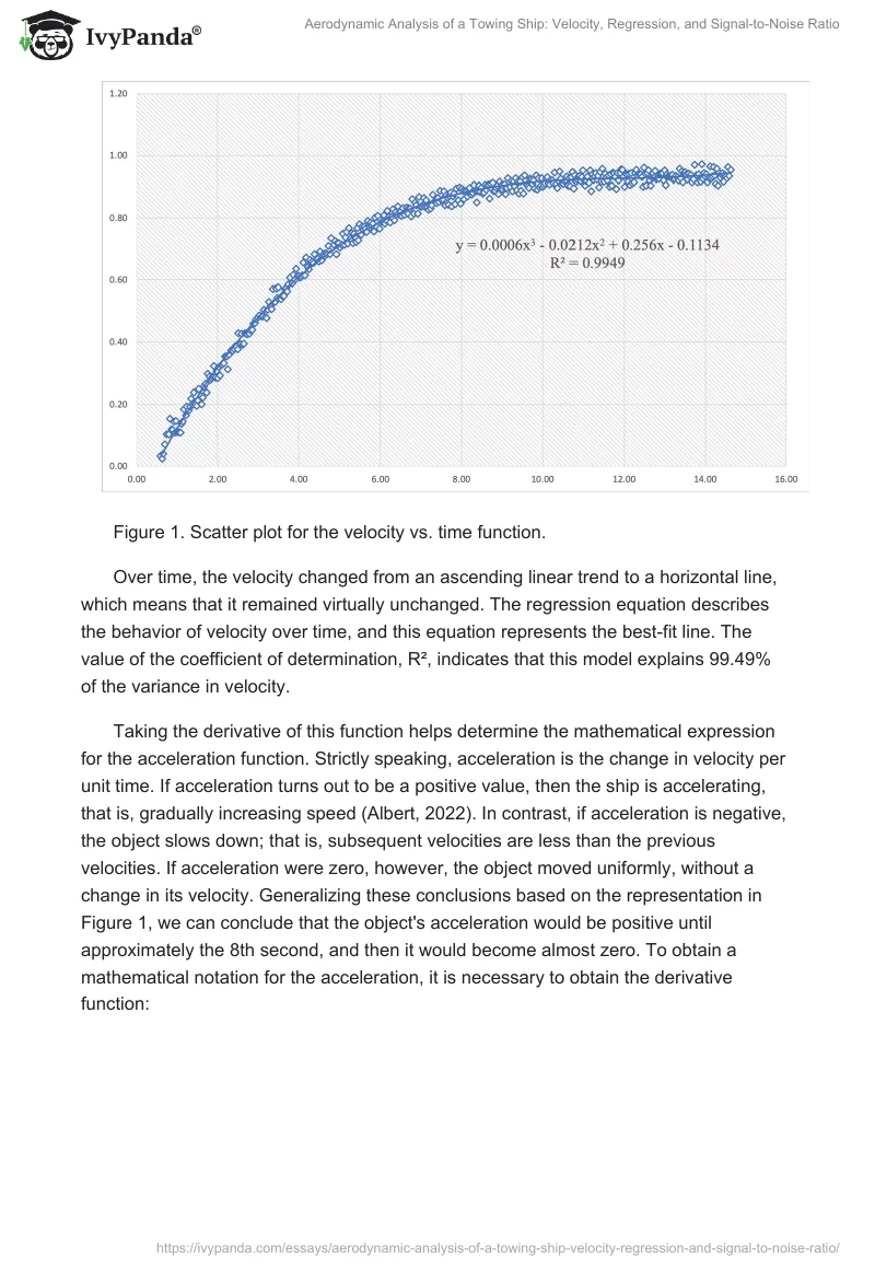 Aerodynamic Analysis of a Towing Ship: Velocity, Regression, and Signal-to-Noise Ratio. Page 2