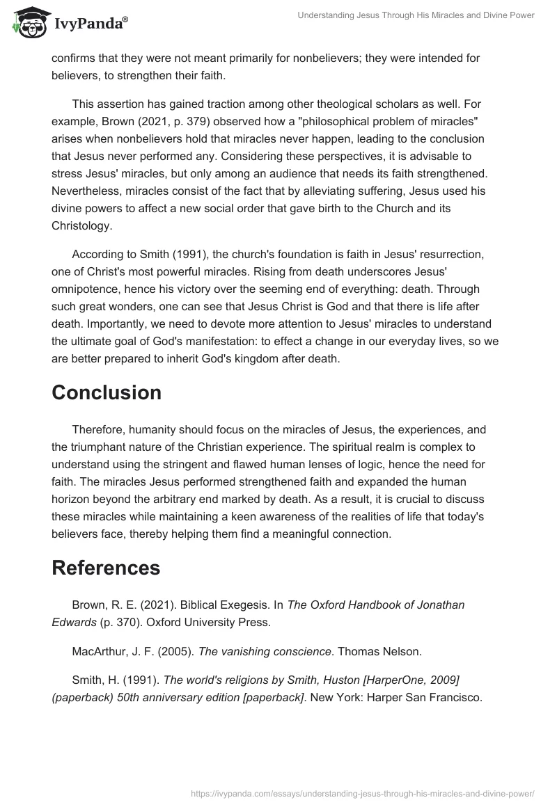 Understanding Jesus Through His Miracles and Divine Power. Page 2