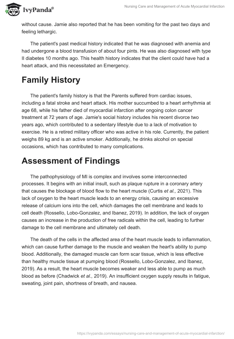 Nursing Care and Management of Acute Myocardial Infarction. Page 2