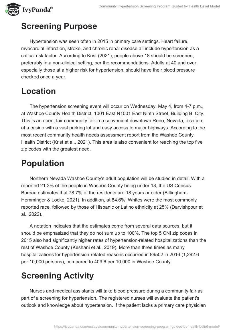 Community Hypertension Screening Program Guided by Health Belief Model. Page 2
