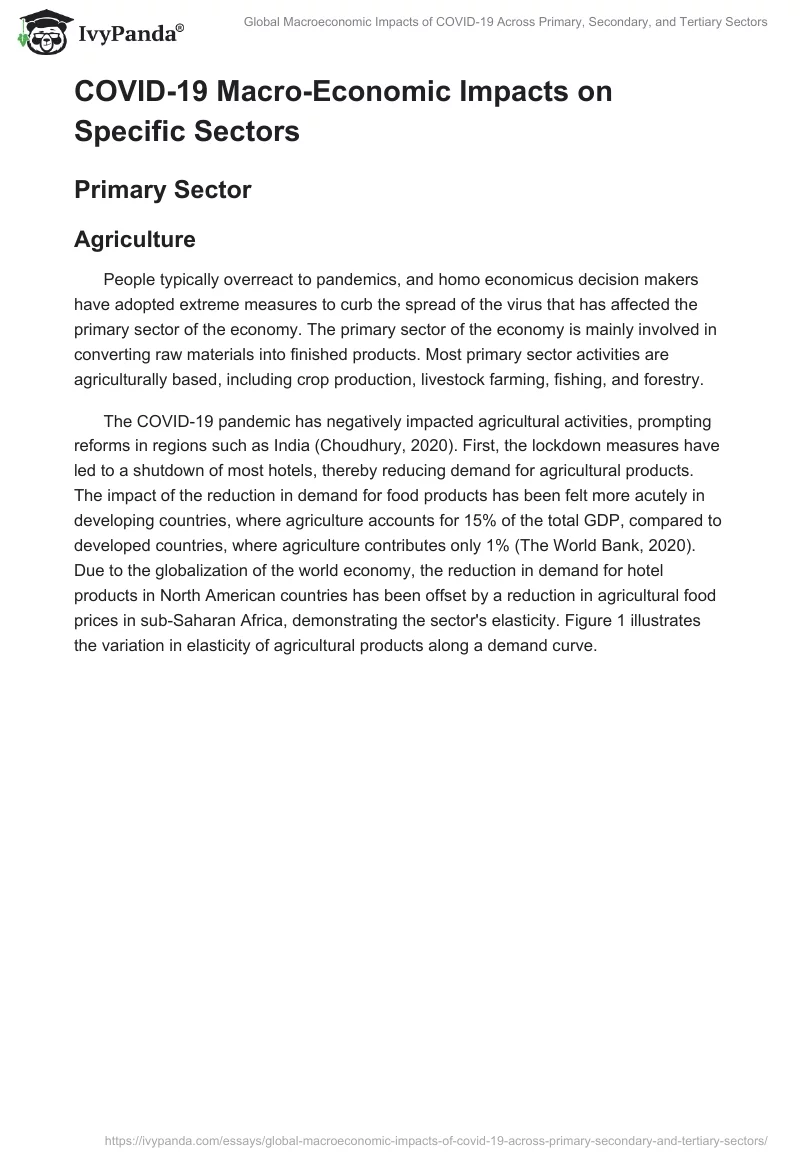 Global Macroeconomic Impacts of COVID-19 Across Primary, Secondary, and Tertiary Sectors. Page 2