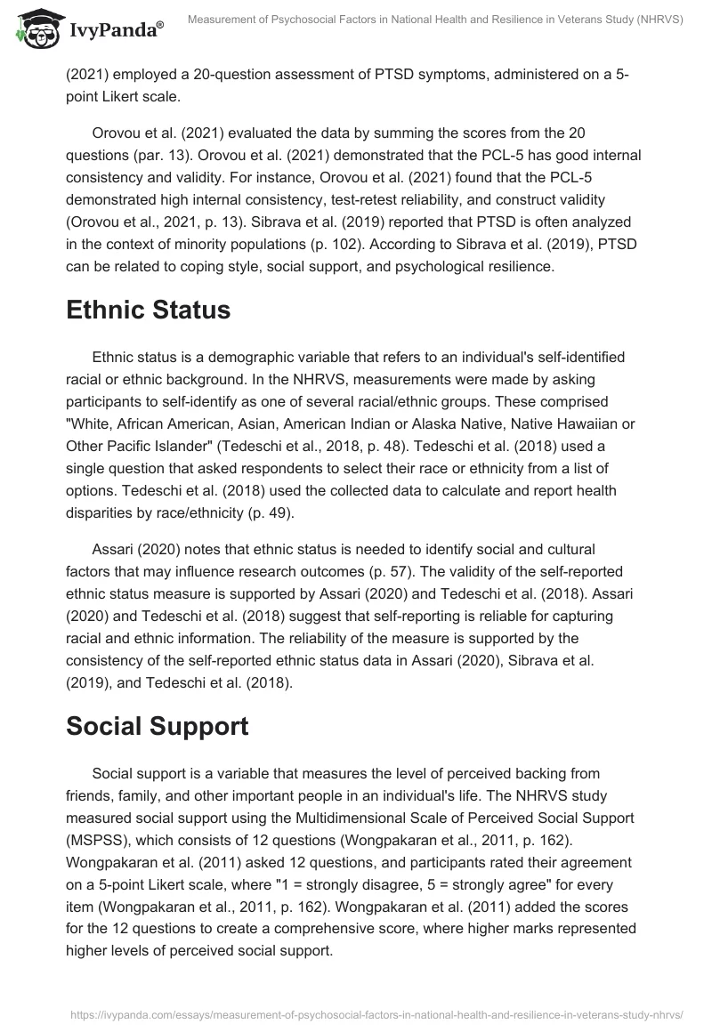 Measurement of Psychosocial Factors in National Health and Resilience in Veterans Study (NHRVS). Page 2