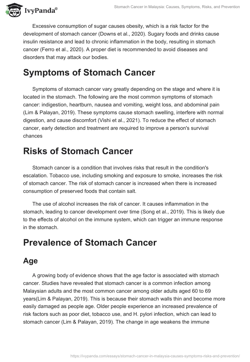 Stomach Cancer in Malaysia: Causes, Symptoms, Risks, and Prevention. Page 2
