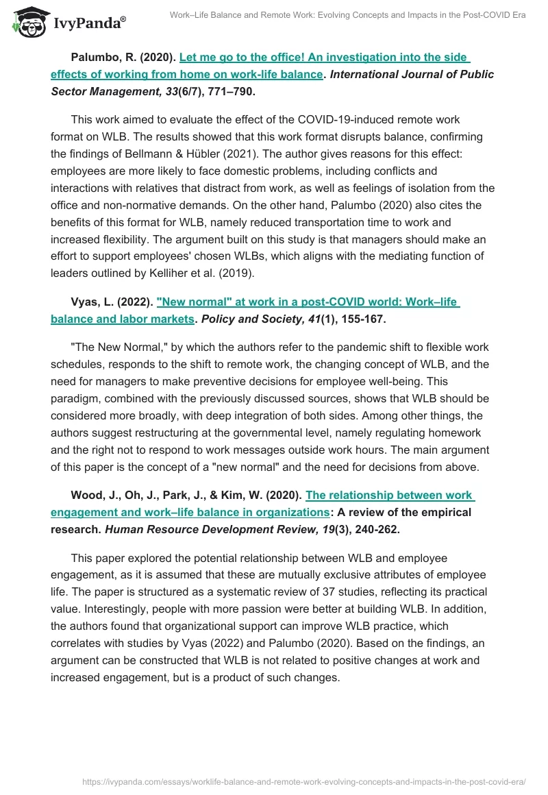 Work–Life Balance and Remote Work: Evolving Concepts and Impacts in the Post-COVID Era. Page 2