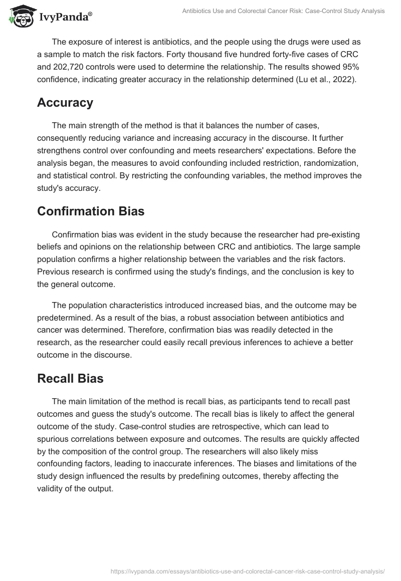 Antibiotics Use and Colorectal Cancer Risk: Case-Control Study Analysis. Page 2