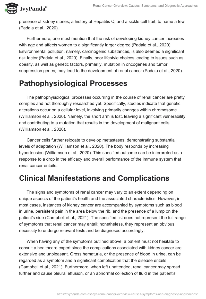 Renal Cancer Overview: Causes, Symptoms, and Diagnostic Approaches. Page 2