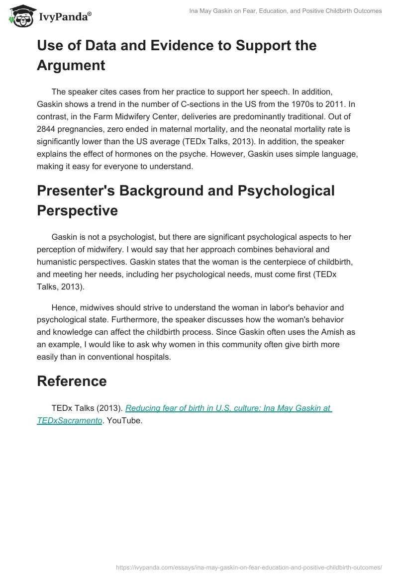 Ina May Gaskin on Fear, Education, and Positive Childbirth Outcomes. Page 2