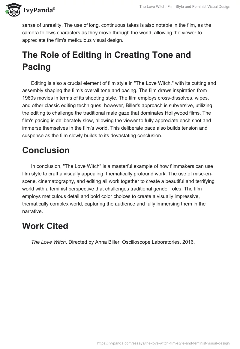 "The Love Witch": Film Style and Feminist Visual Design. Page 2