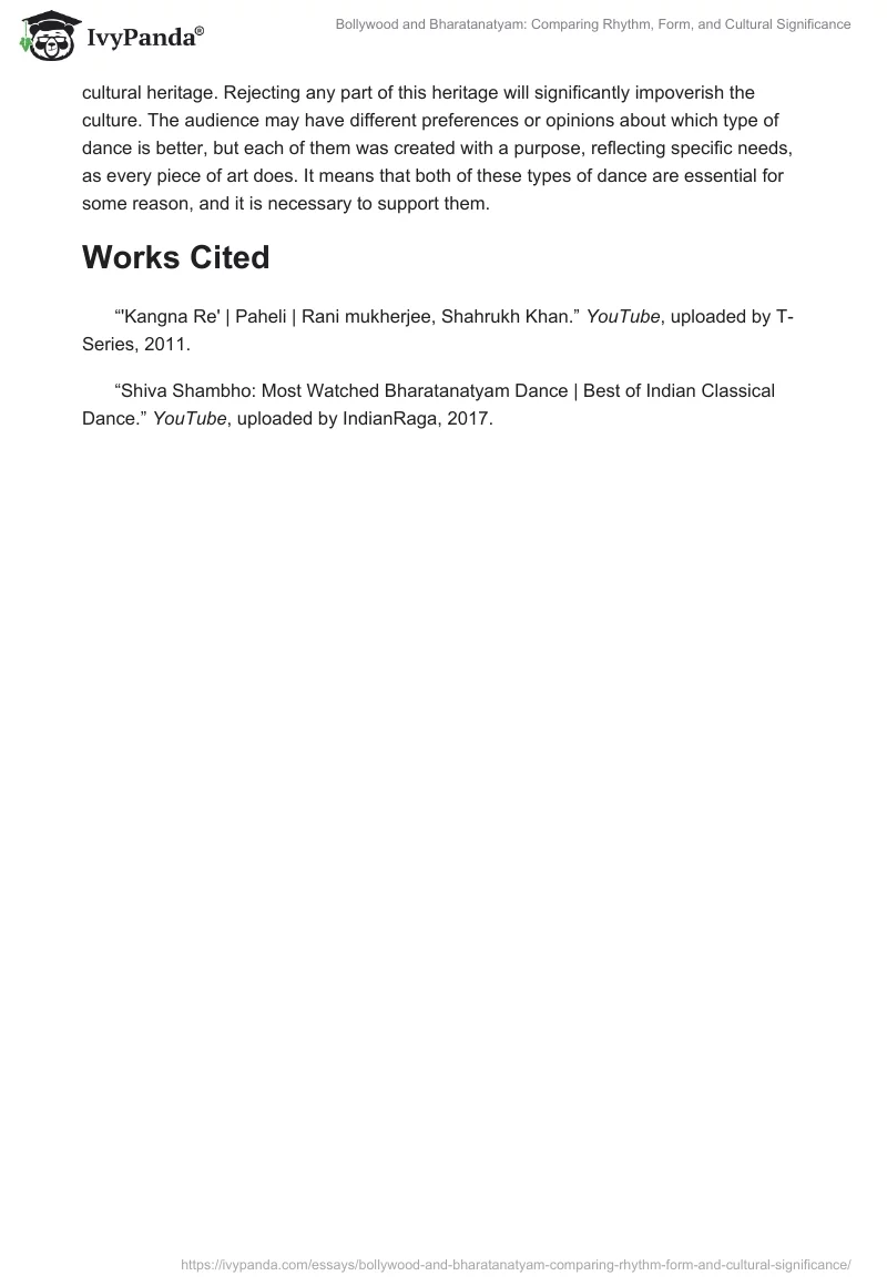 Bollywood and Bharatanatyam: Comparing Rhythm, Form, and Cultural Significance. Page 2