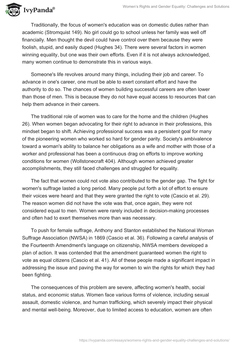 Women’s Rights and Gender Equality: Challenges and Solutions. Page 2