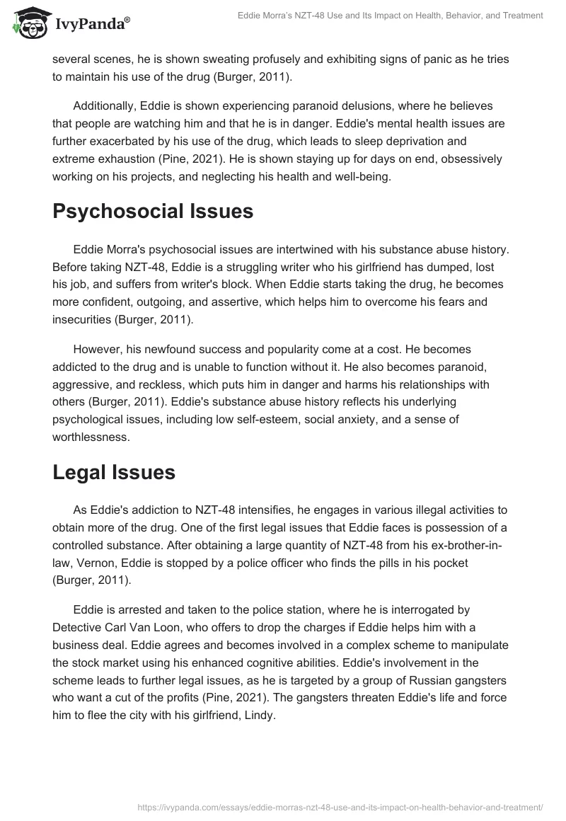 Eddie Morra’s NZT-48 Use and Its Impact on Health, Behavior, and Treatment. Page 2