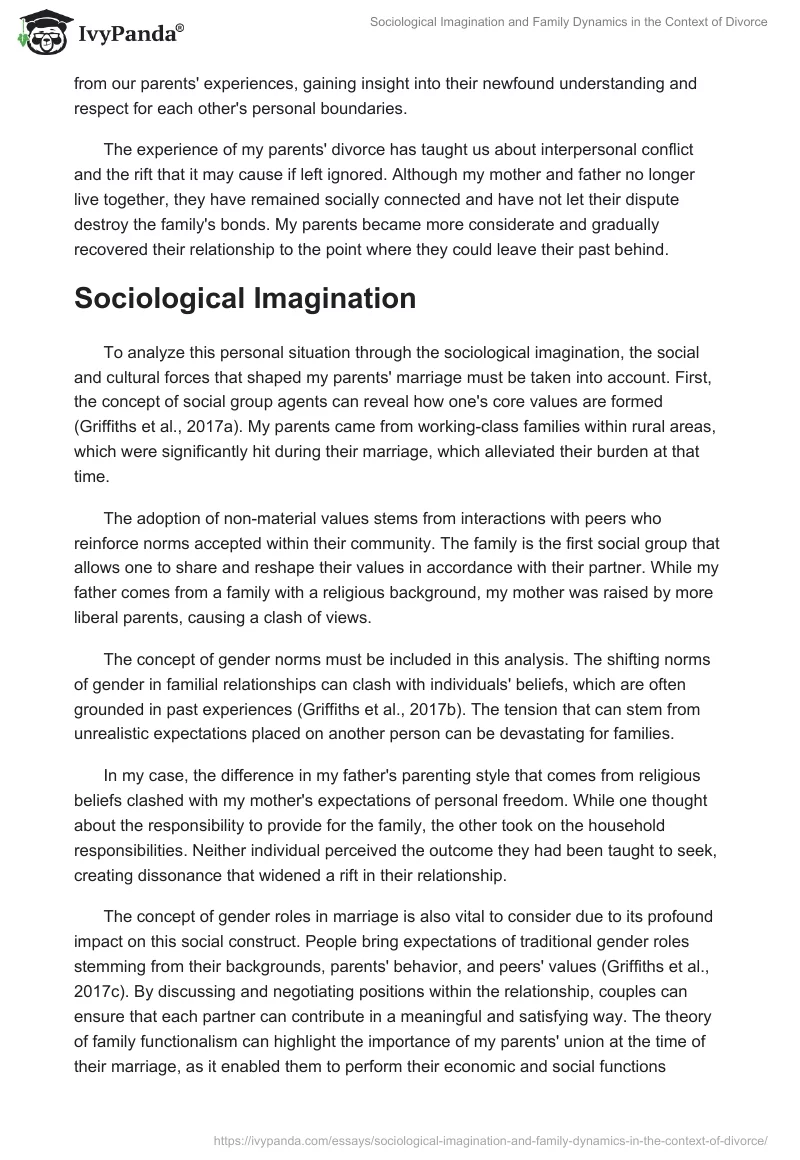 Sociological Imagination and Family Dynamics in the Context of Divorce. Page 2