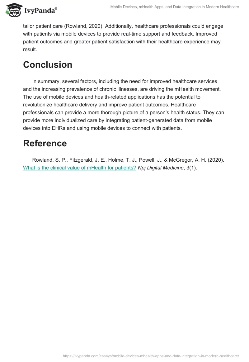 Mobile Devices, mHealth Apps, and Data Integration in Modern Healthcare. Page 2