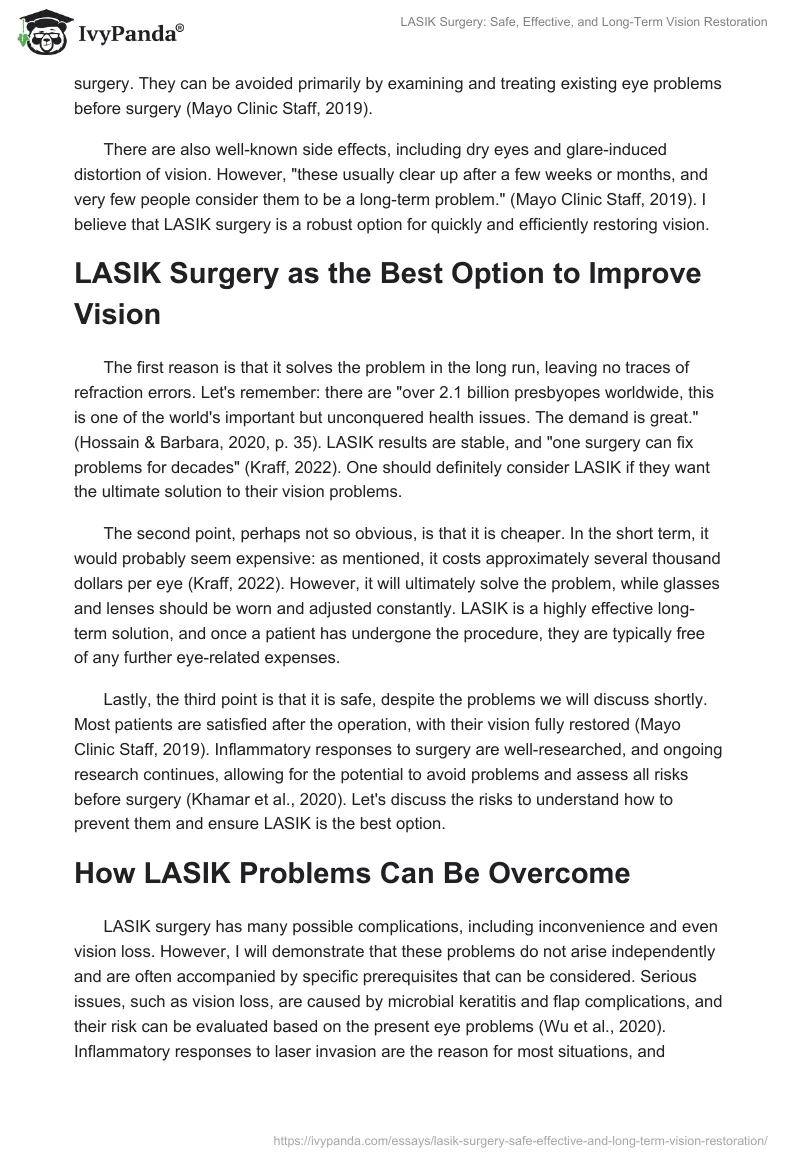 LASIK Surgery: Safe, Effective, and Long-Term Vision Restoration. Page 2