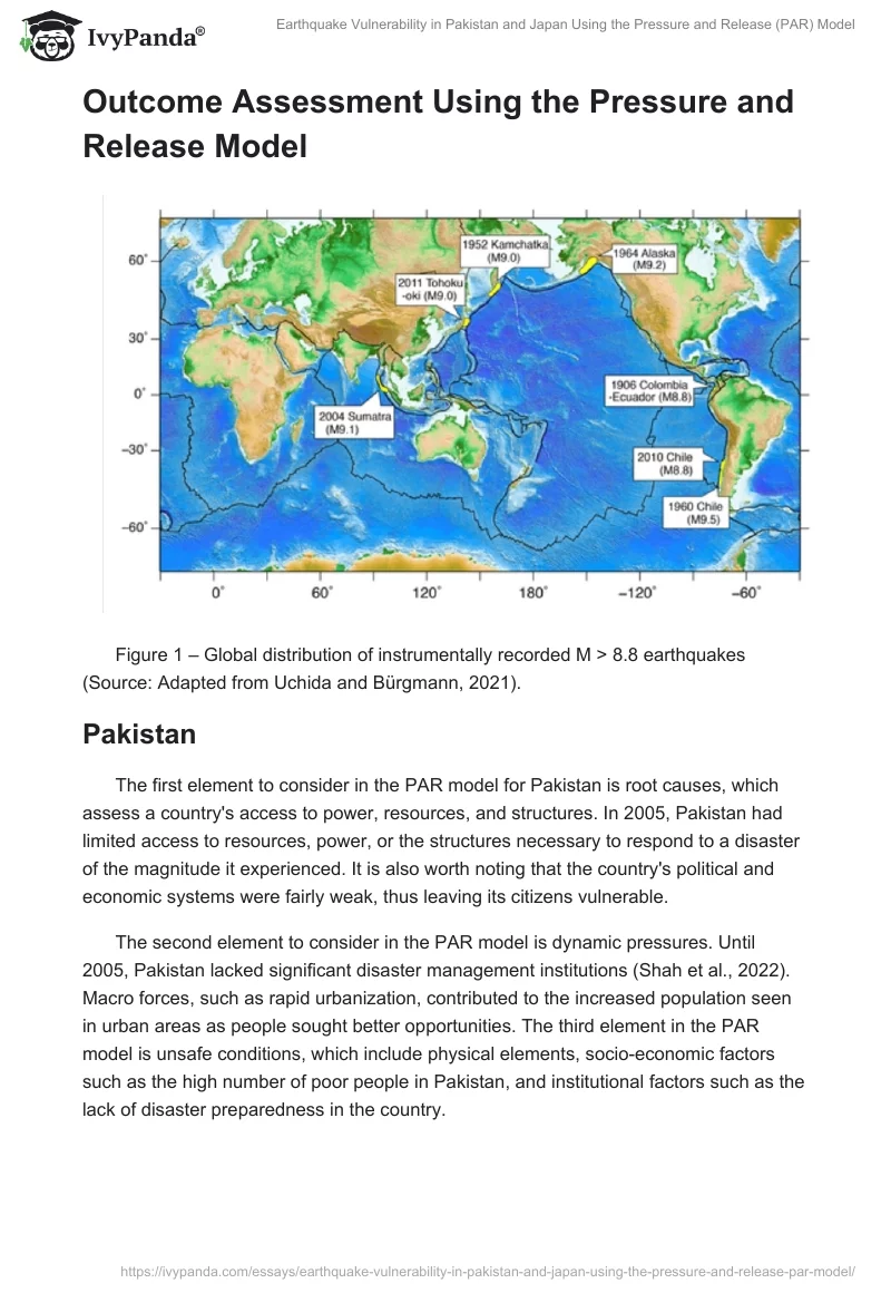 Earthquake Vulnerability in Pakistan and Japan Using the Pressure and Release (PAR) Model. Page 2