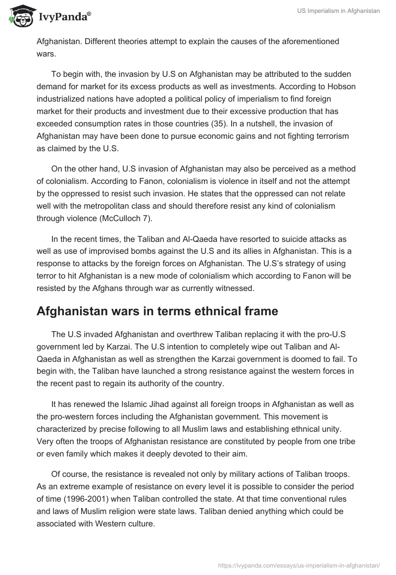 US Imperialism in Afghanistan. Page 2