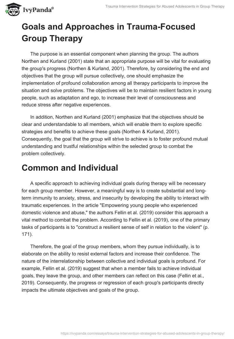 Trauma Intervention Strategies for Abused Adolescents in Group Therapy. Page 2