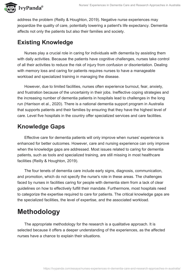 Nurses’ Experiences in Dementia Care and Research Approaches in Australia. Page 2