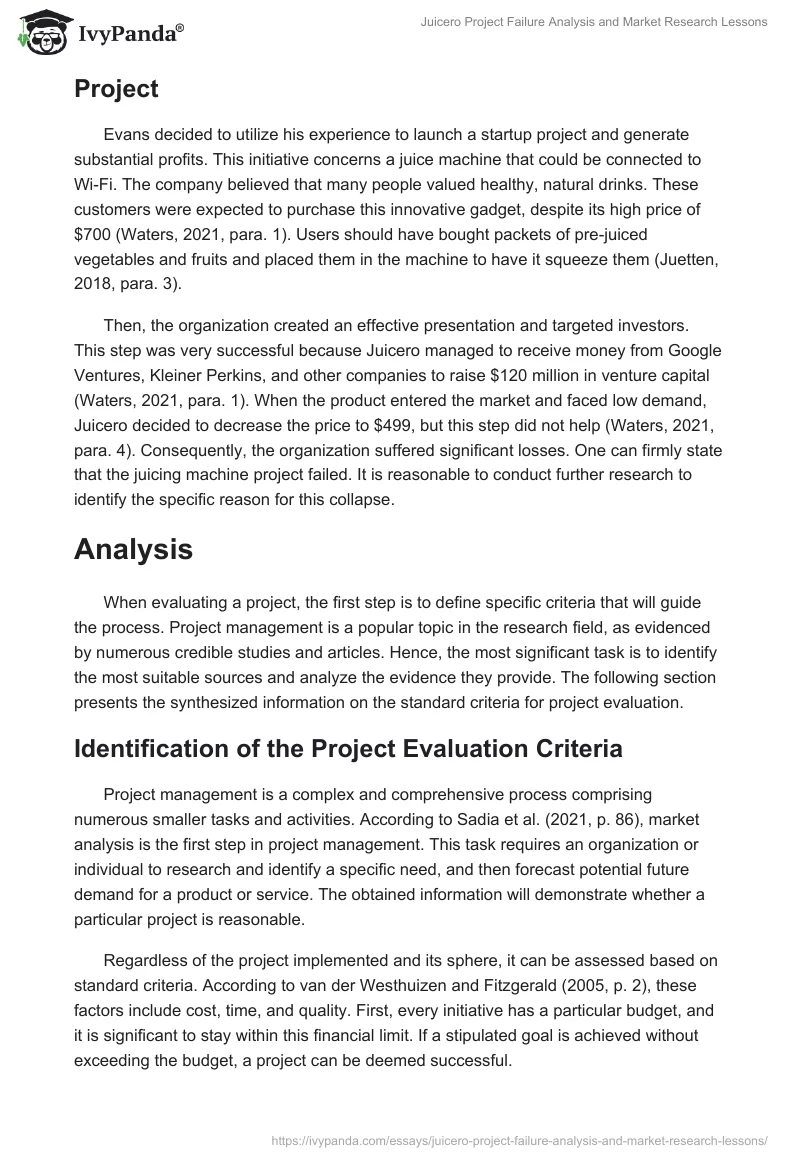 Juicero Project Failure Analysis and Market Research Lessons. Page 2